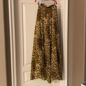 Cheetah print long skirt size small
